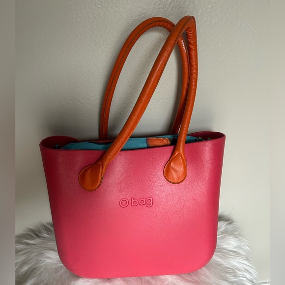 Handbags - O Bag Pink and Orange Large Women's Tote